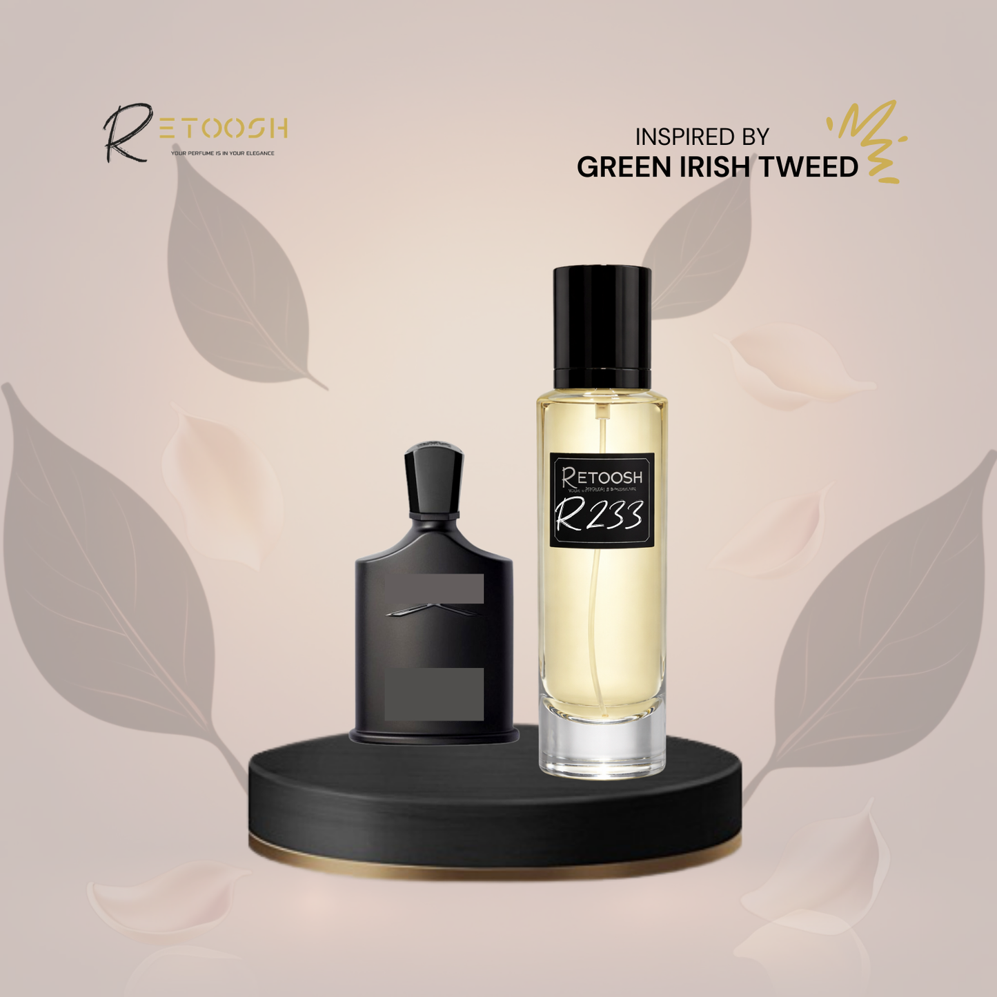 R233 | Woody Iris Elegance Fragrance – A Velvet Blend of Lemon Verbena & Amber | 50mL - Retoosh Perfumes